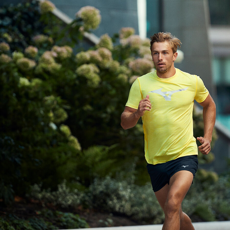 Mizuno Impulse Core RB Graphic Tee Blazing Yellow